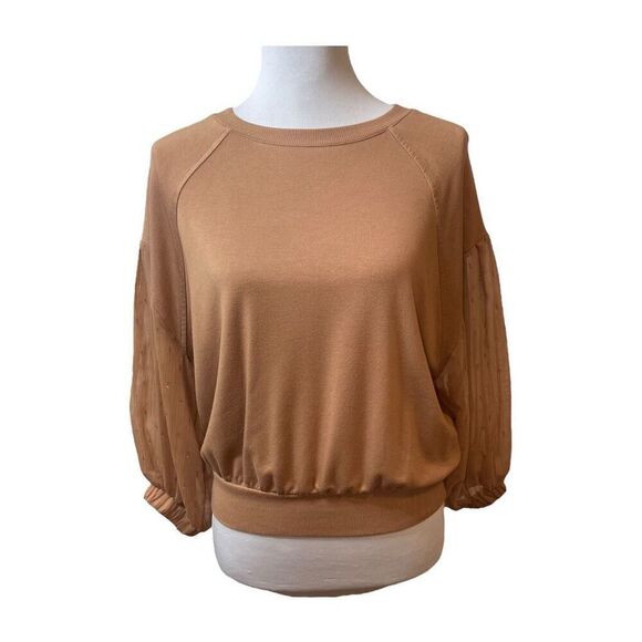 Express Crew Neck Pullover Tan Size XS - Picture 1 of 11